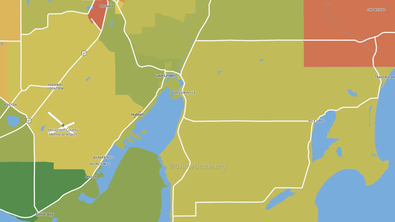 49945, MI Map of Drug-Related Crime Rates