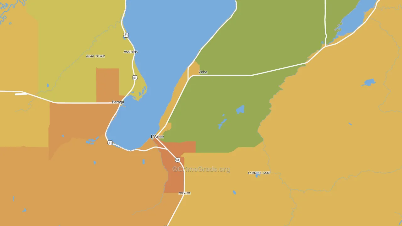 49946, MI Map of Drug-Related Crime Rates