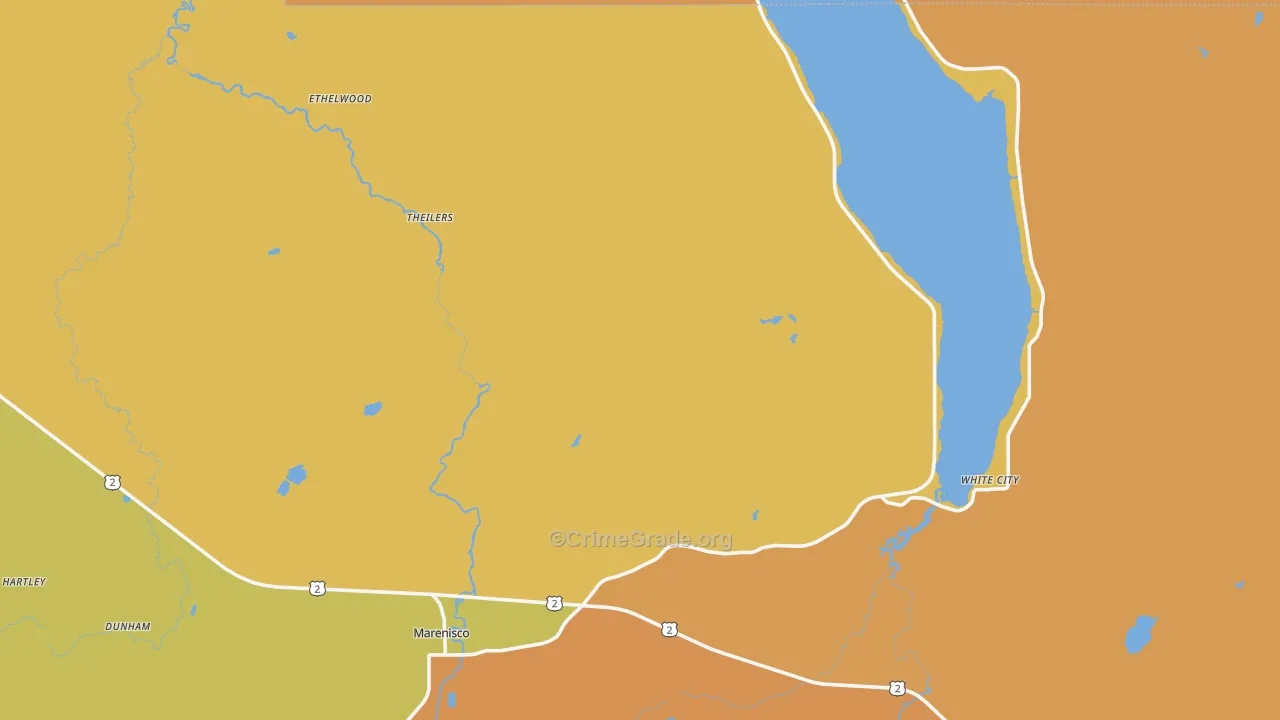 49947, MI Map of Drug-Related Crime Rates