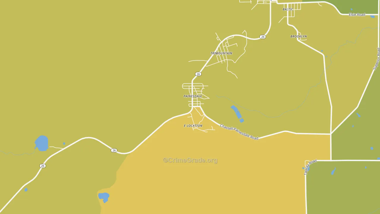 49955, MI Map of Drug-Related Crime Rates
