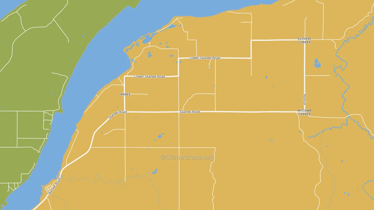 49962, MI Map of Drug-Related Crime Rates