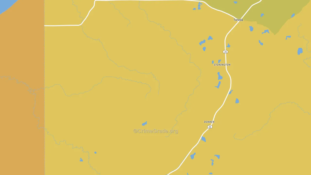 49965, MI Map of Drug-Related Crime Rates