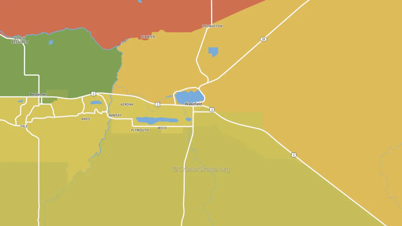 49968, MI Map of Drug-Related Crime Rates
