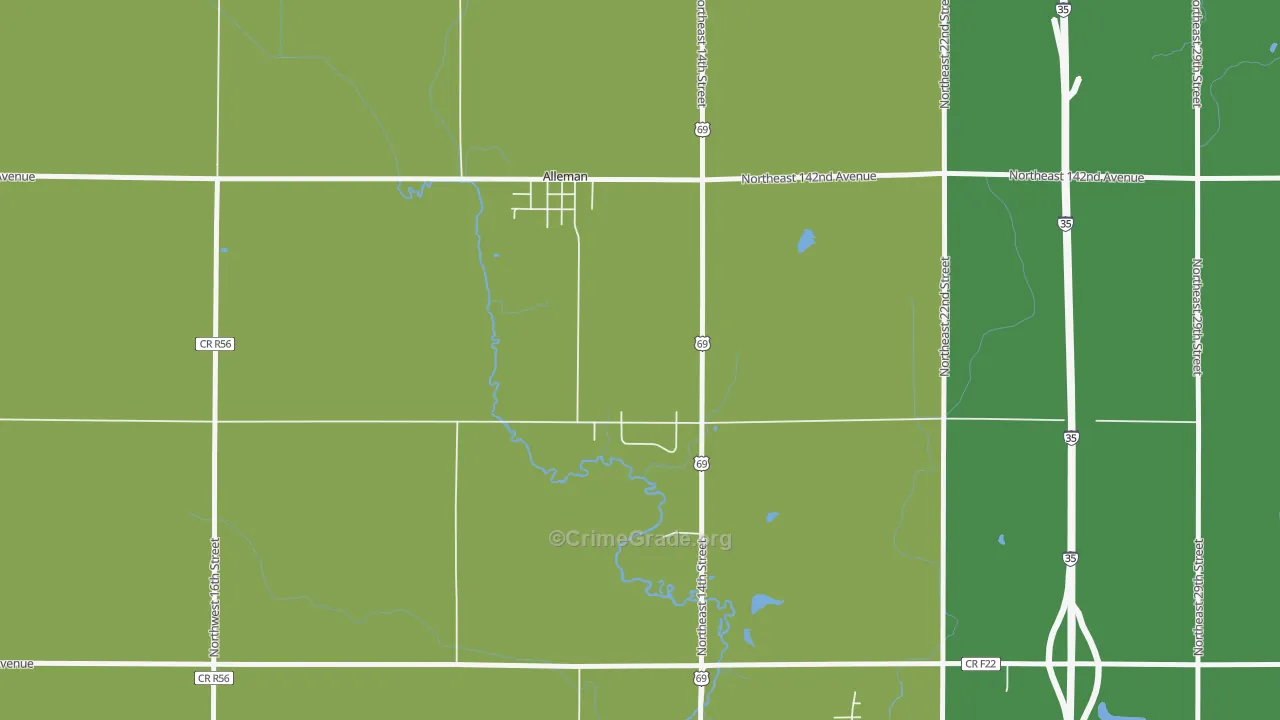 50007, IA Map of Drug-Related Crime Rates