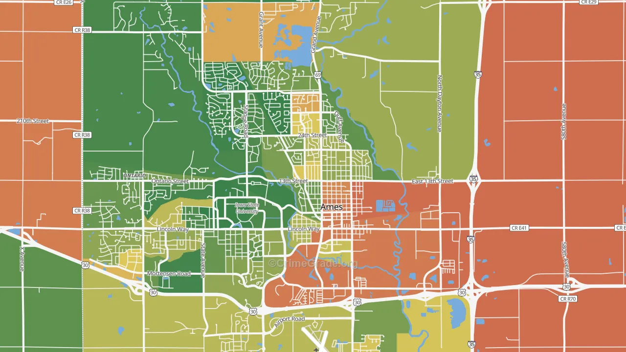 50010, IA Map of Drug-Related Crime Rates