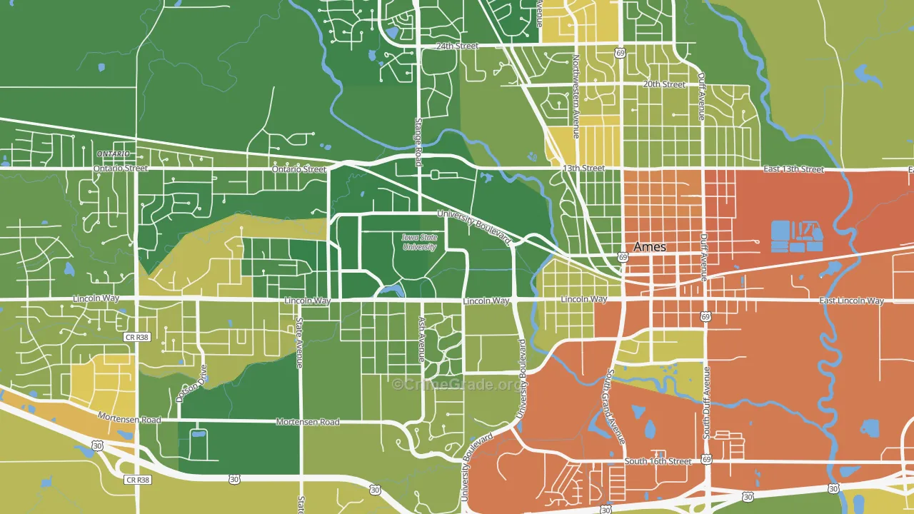 50011, IA Map of Drug-Related Crime Rates