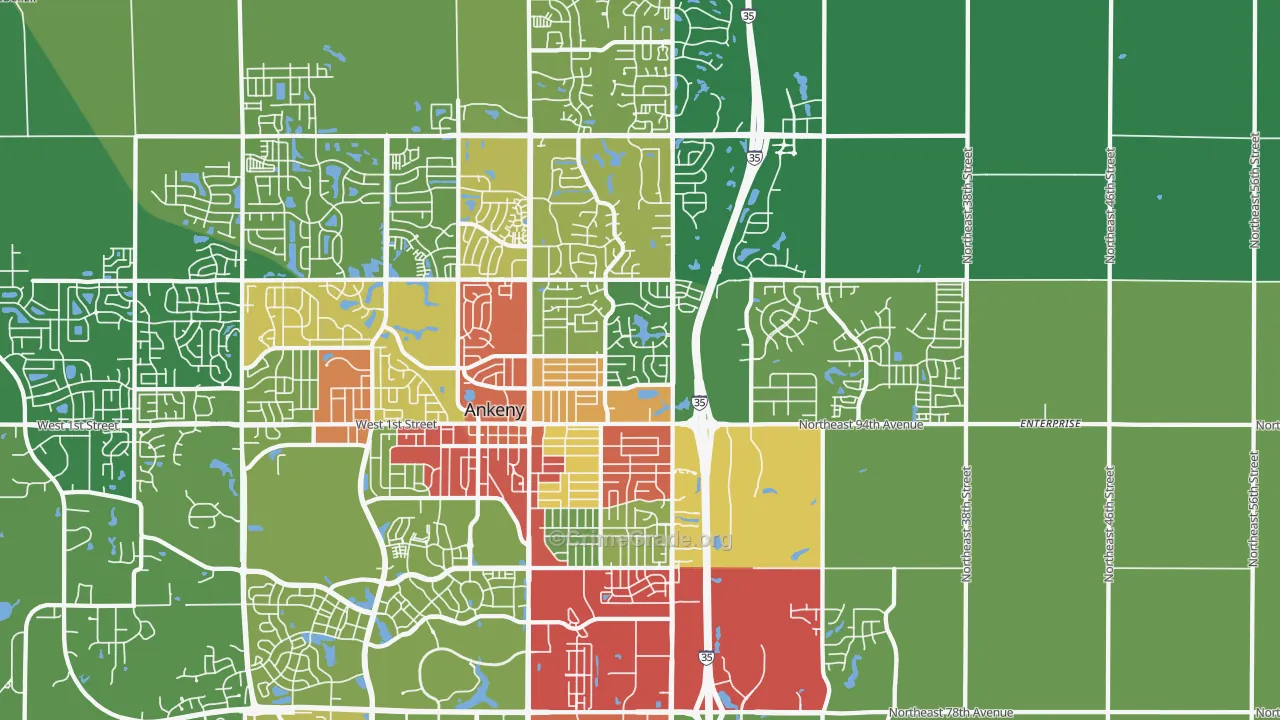 50021, IA Map of Drug-Related Crime Rates