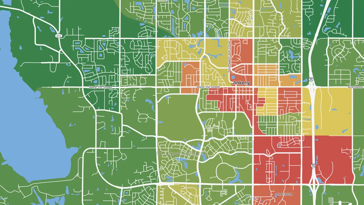 50023, IA Map of Drug-Related Crime Rates