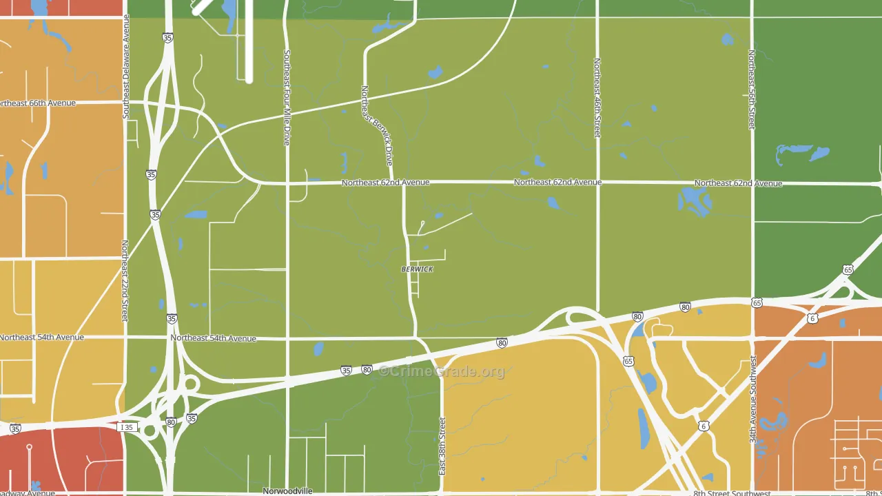 50032, IA Map of Drug-Related Crime Rates
