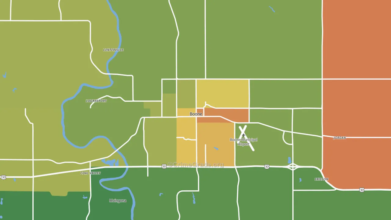 50036, IA Map of Drug-Related Crime Rates