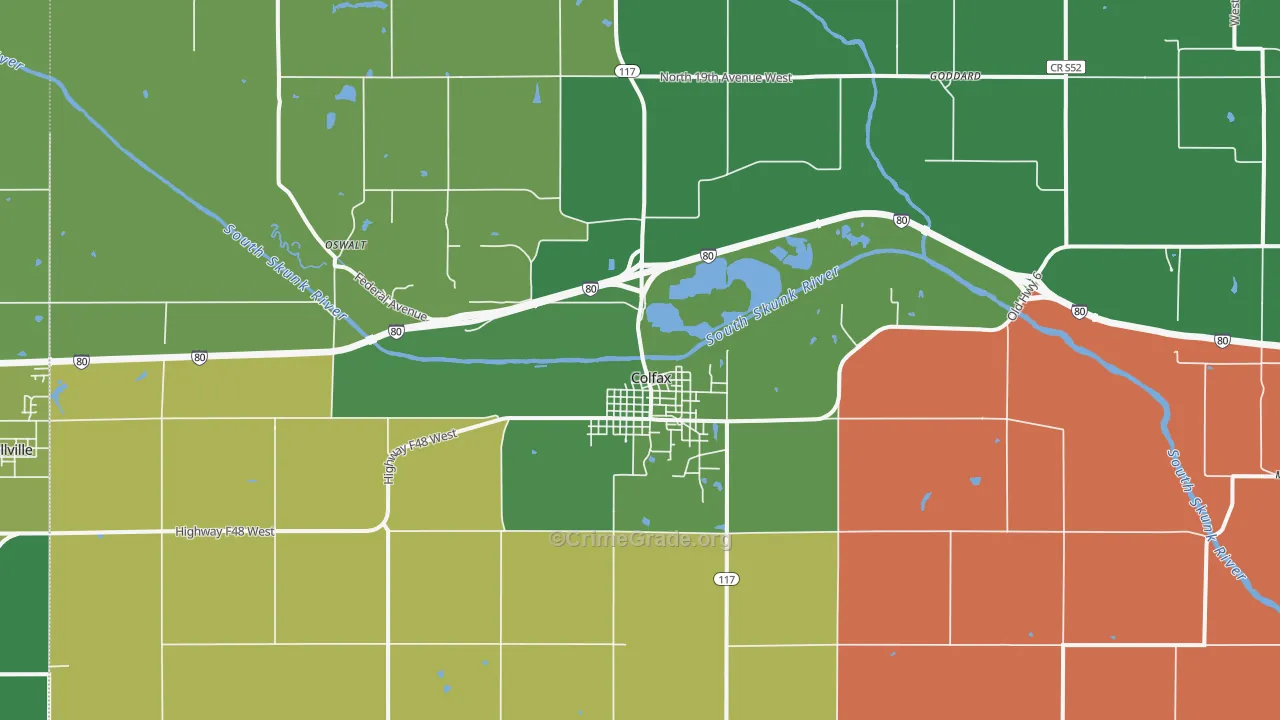 50054, IA Map of Drug-Related Crime Rates