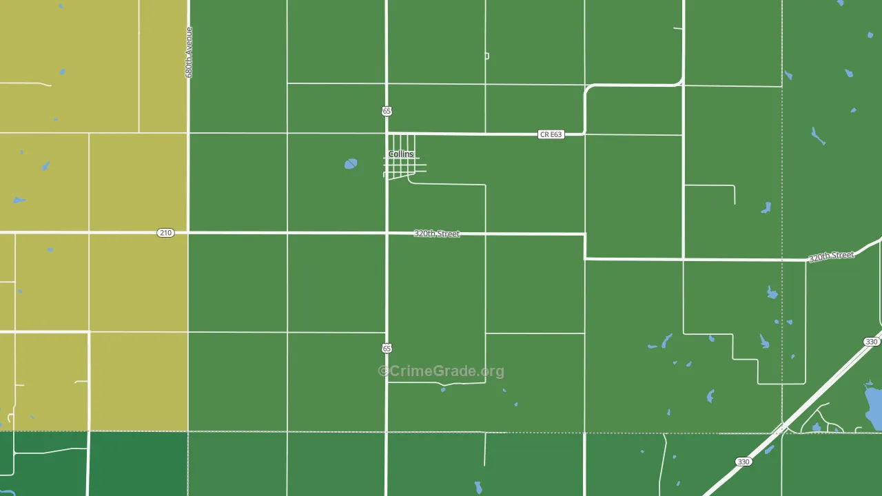 50055, IA Map of Drug-Related Crime Rates