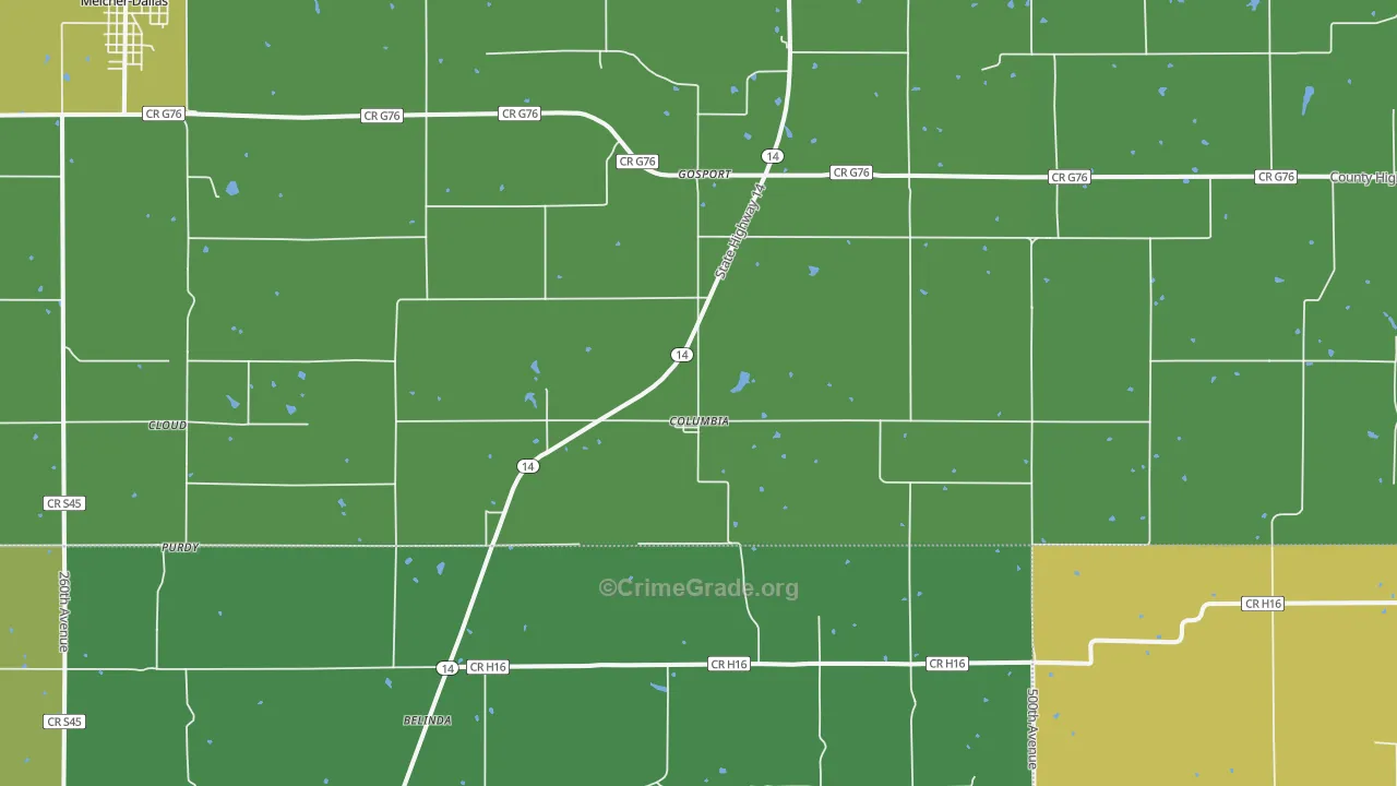 50057, IA Map of Drug-Related Crime Rates