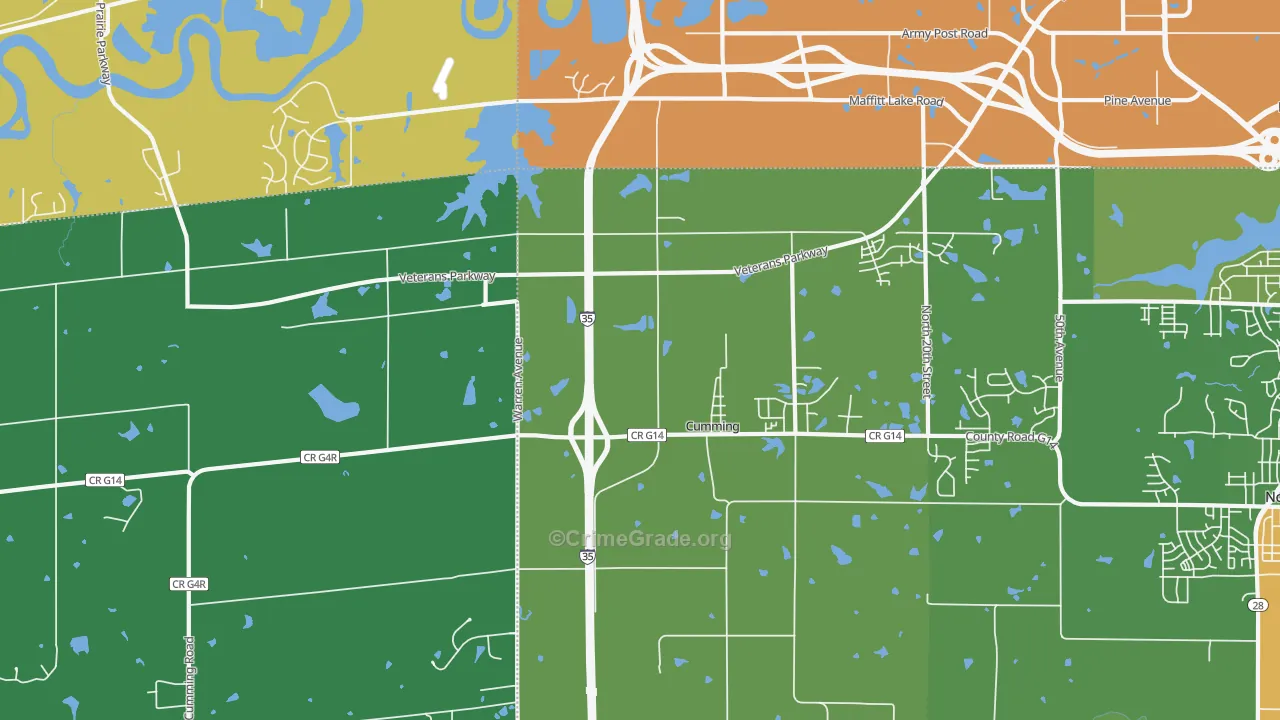 50061, IA Map of Drug-Related Crime Rates