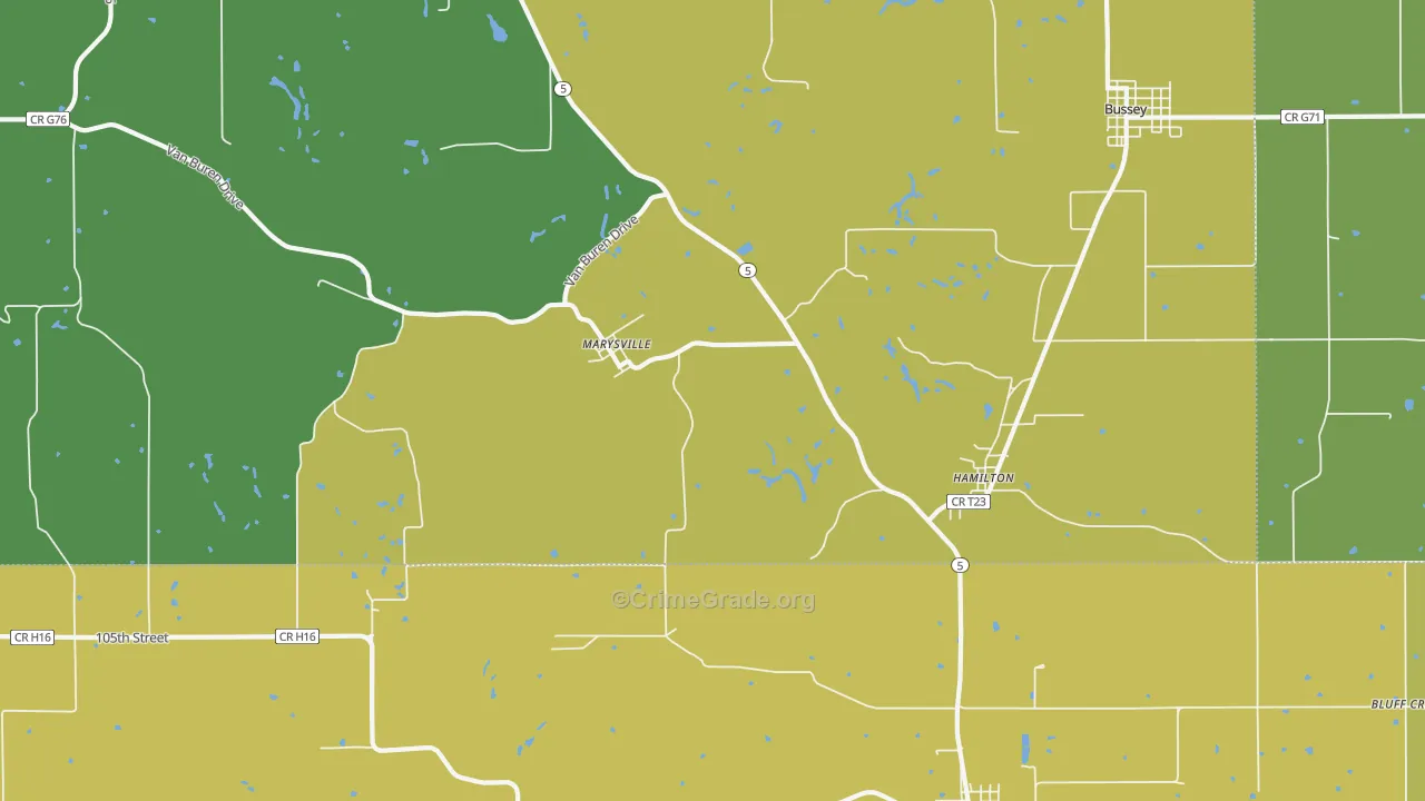 50116, IA Map of Drug-Related Crime Rates