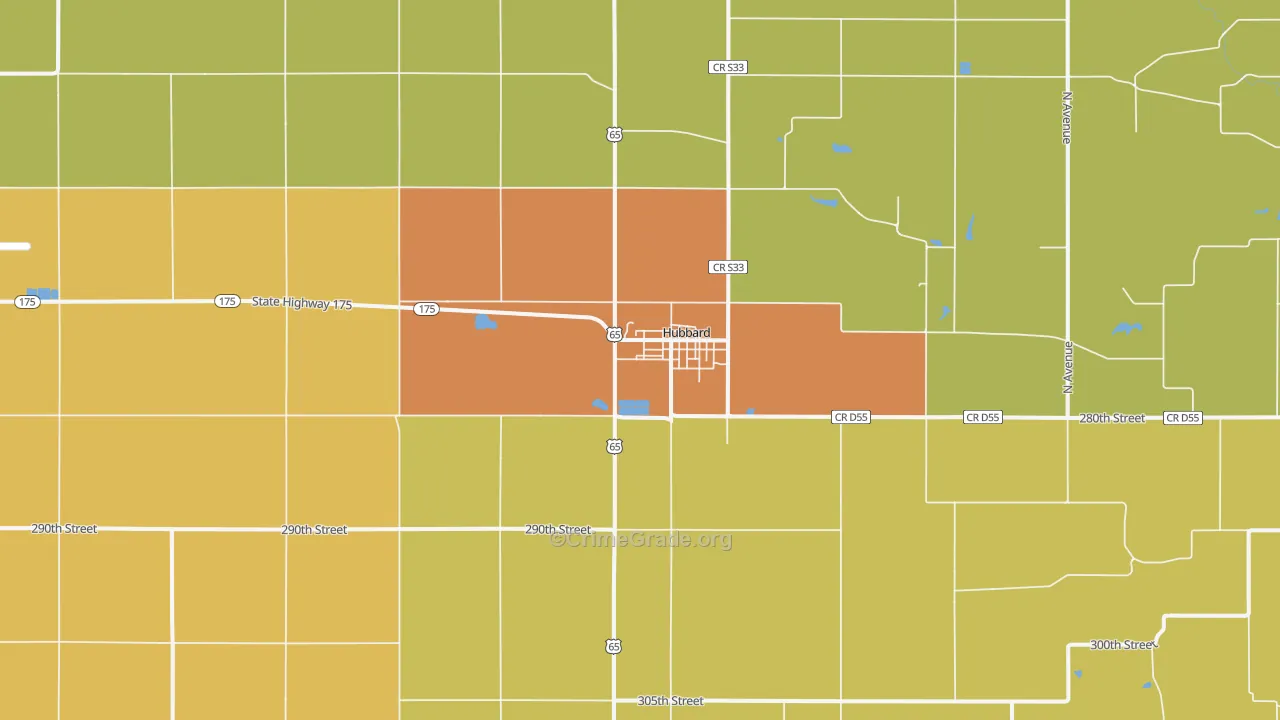 50122, IA Map of Drug-Related Crime Rates