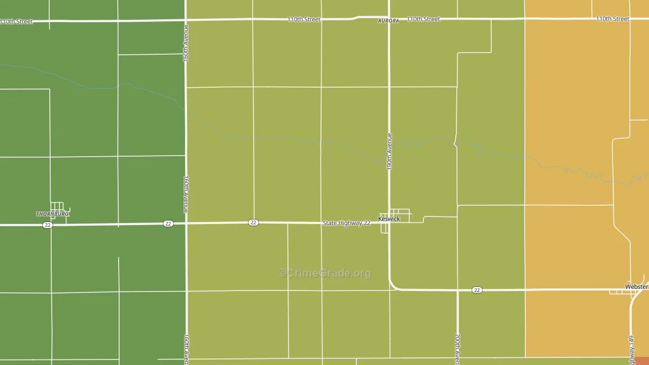 50136, IA Map of Drug-Related Crime Rates