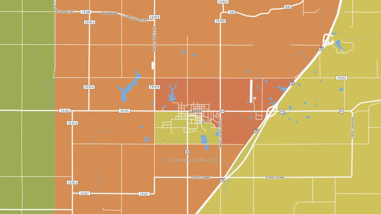 50140, IA Map of Drug-Related Crime Rates