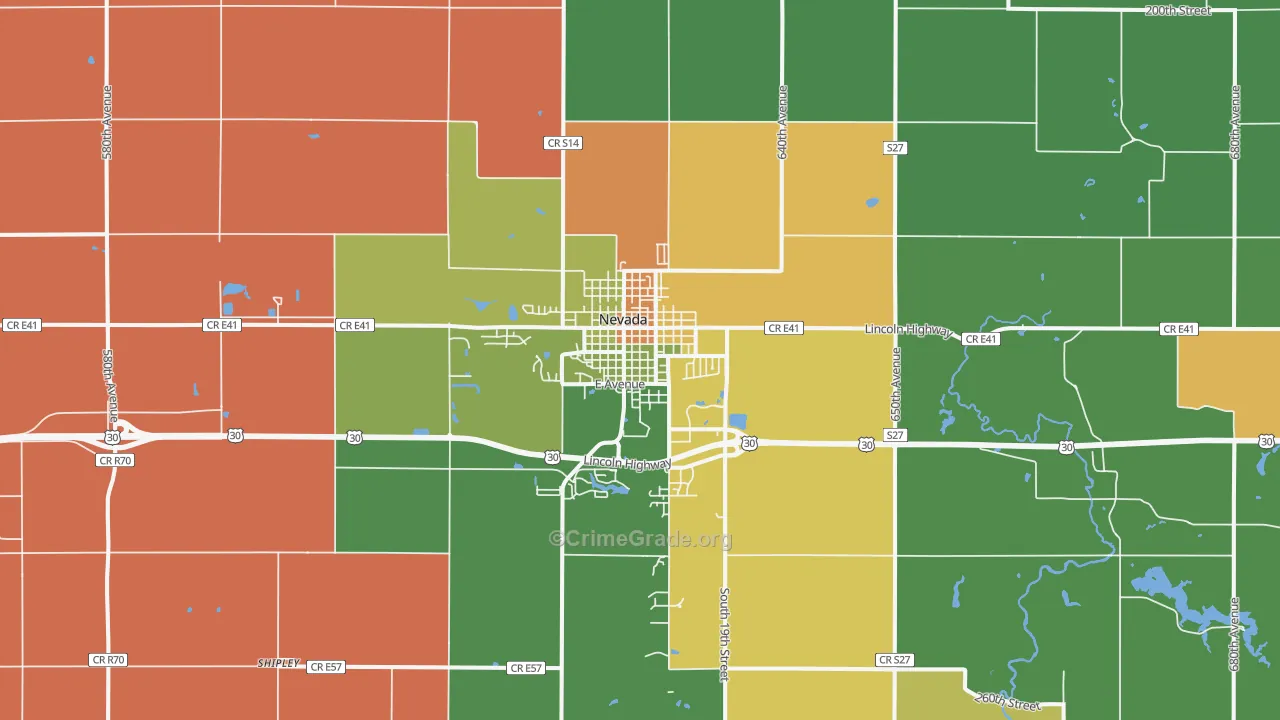 50201, IA Map of Drug-Related Crime Rates