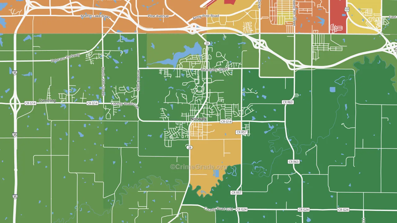 50211, IA Map of Drug-Related Crime Rates