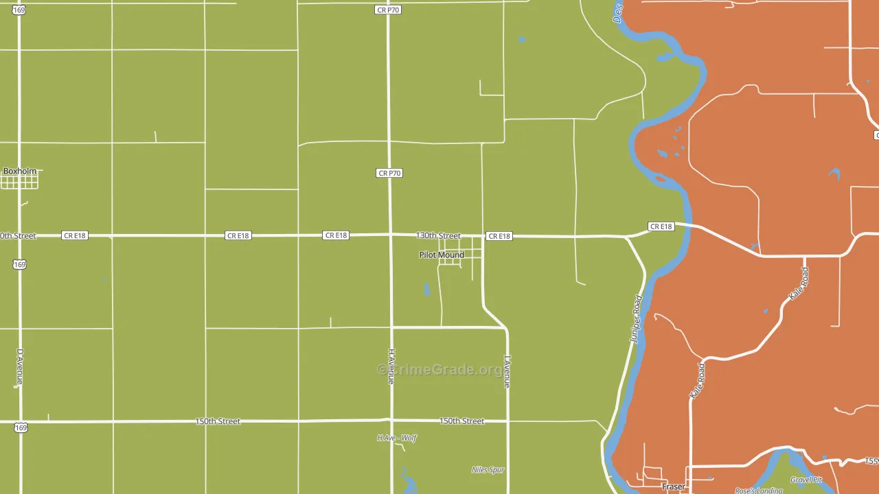 50223, IA Map of Drug-Related Crime Rates