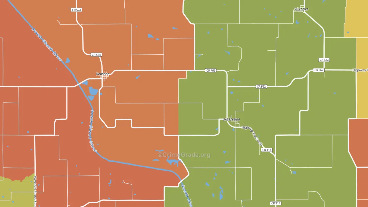 50232, IA Map of Drug-Related Crime Rates