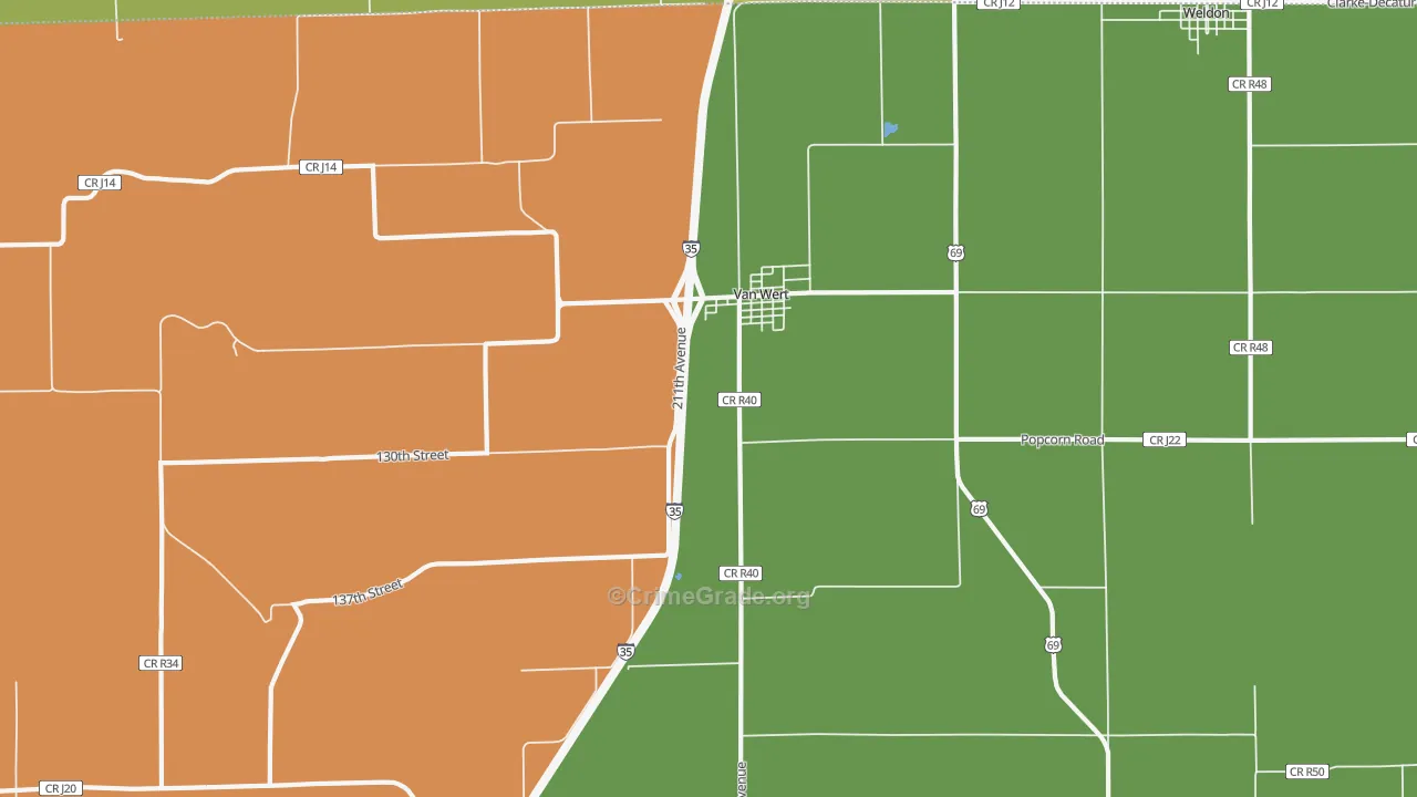 50262, IA Map of Drug-Related Crime Rates
