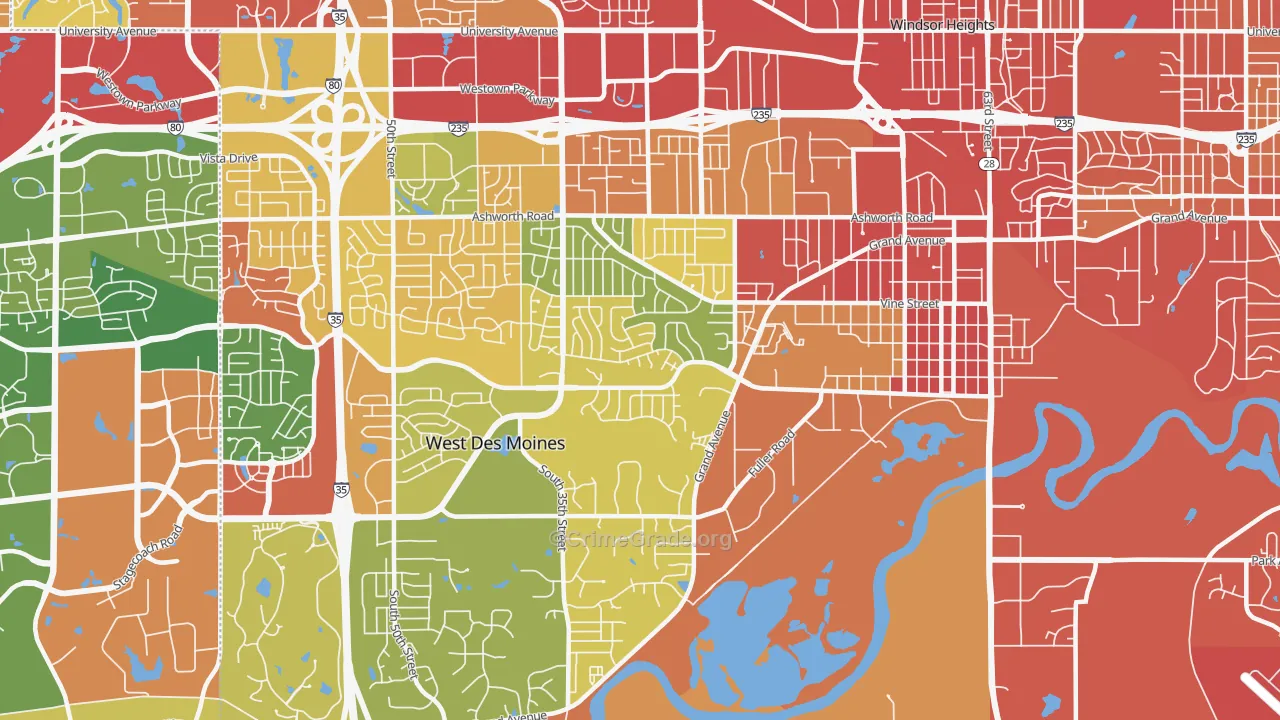 50265, IA Map of Drug-Related Crime Rates