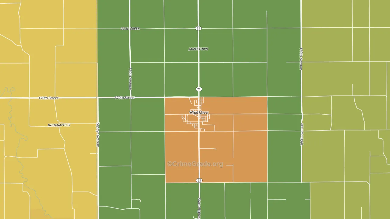 50268, IA Map of Drug-Related Crime Rates