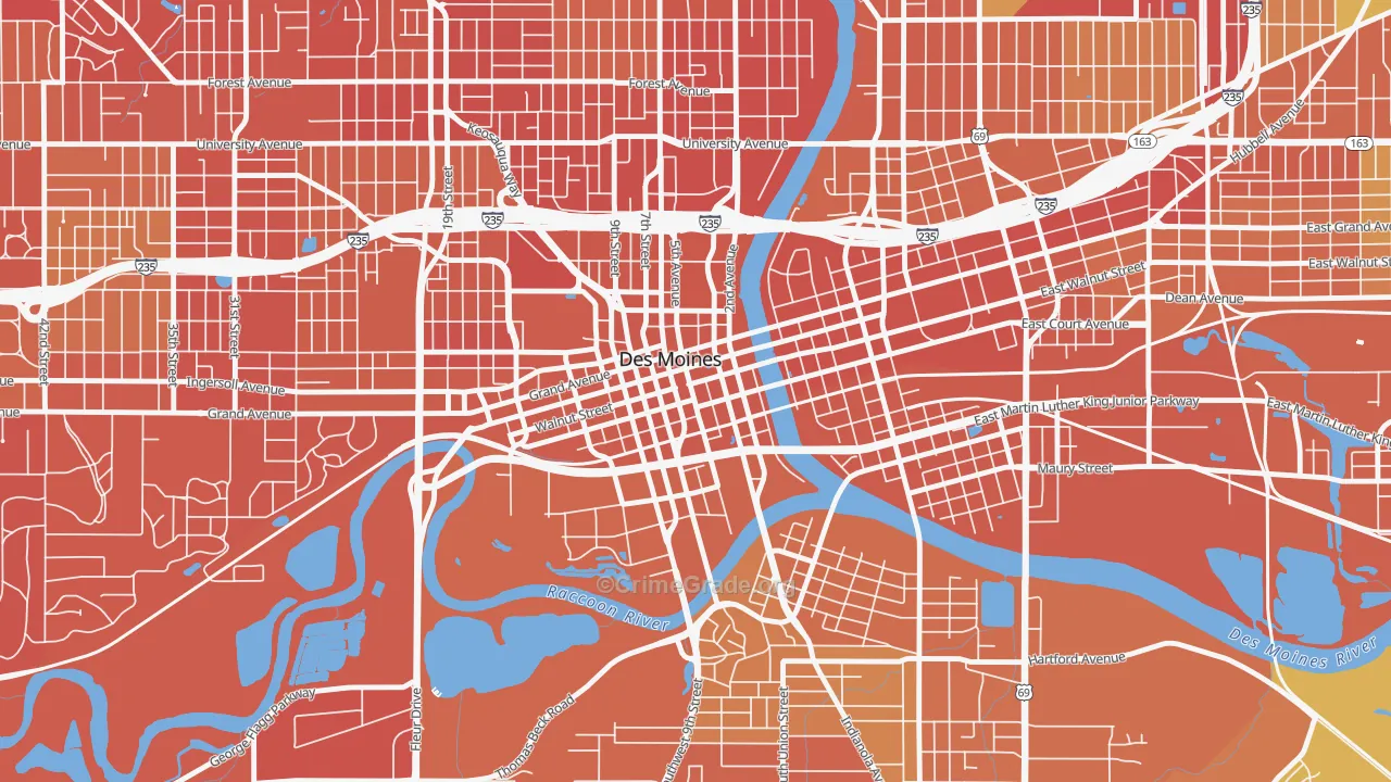 50309, IA Map of Drug-Related Crime Rates