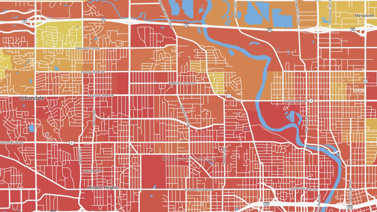 50310, IA Map of Drug-Related Crime Rates