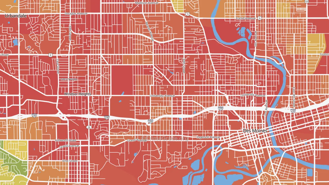 50311, IA Map of Drug-Related Crime Rates