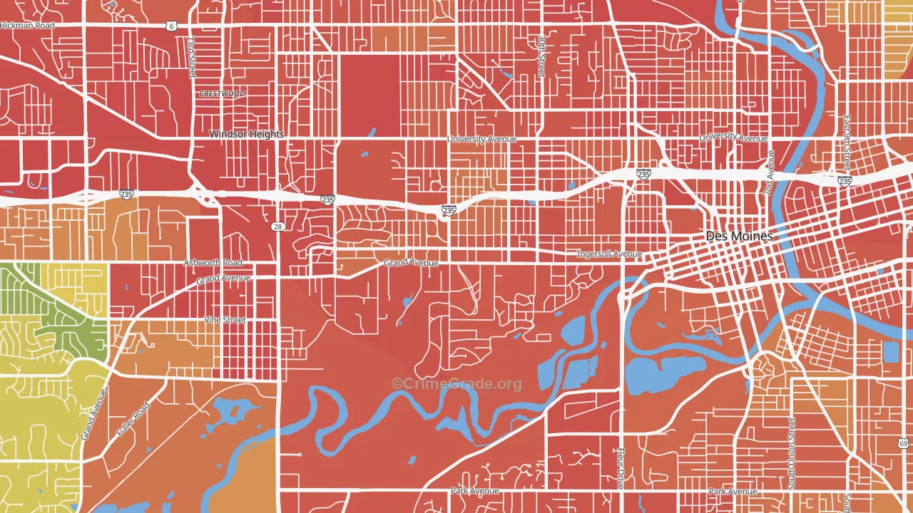 50312, IA Map of Drug-Related Crime Rates