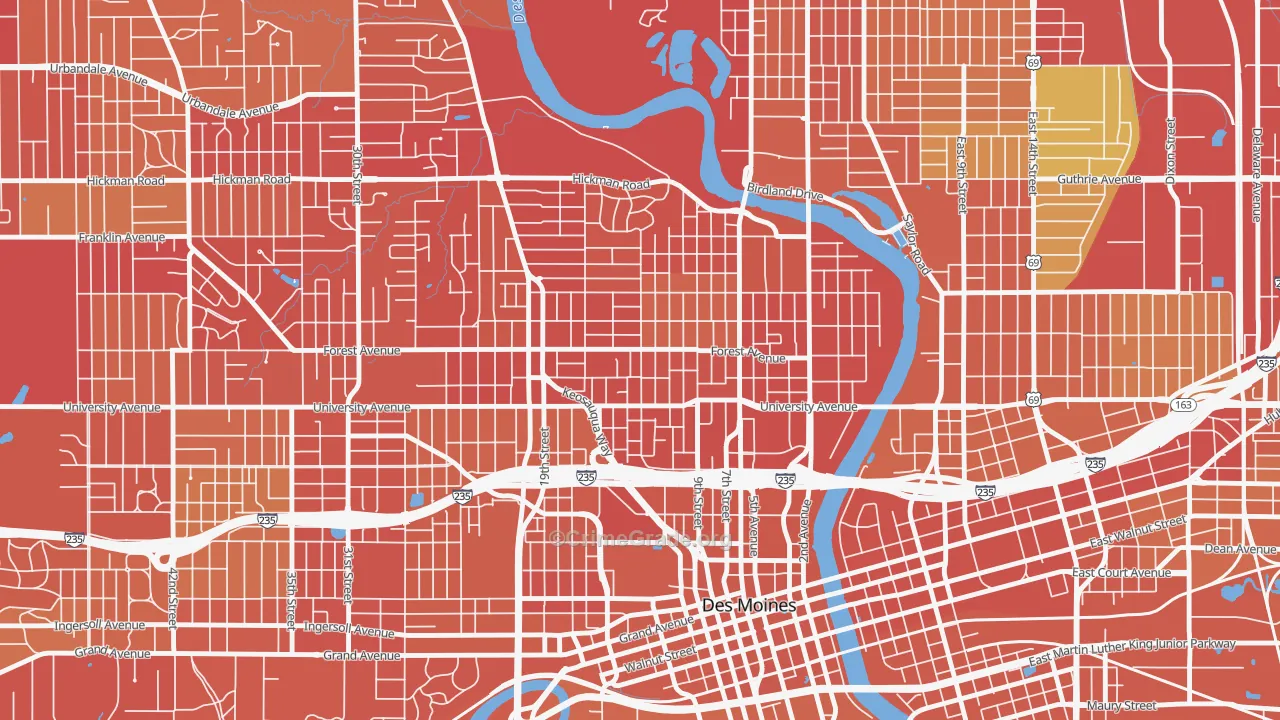 50314, IA Map of Drug-Related Crime Rates