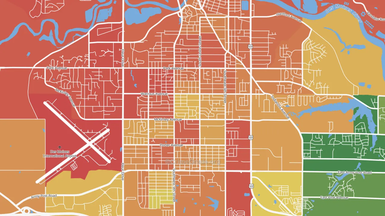 50315, IA Map of Drug-Related Crime Rates