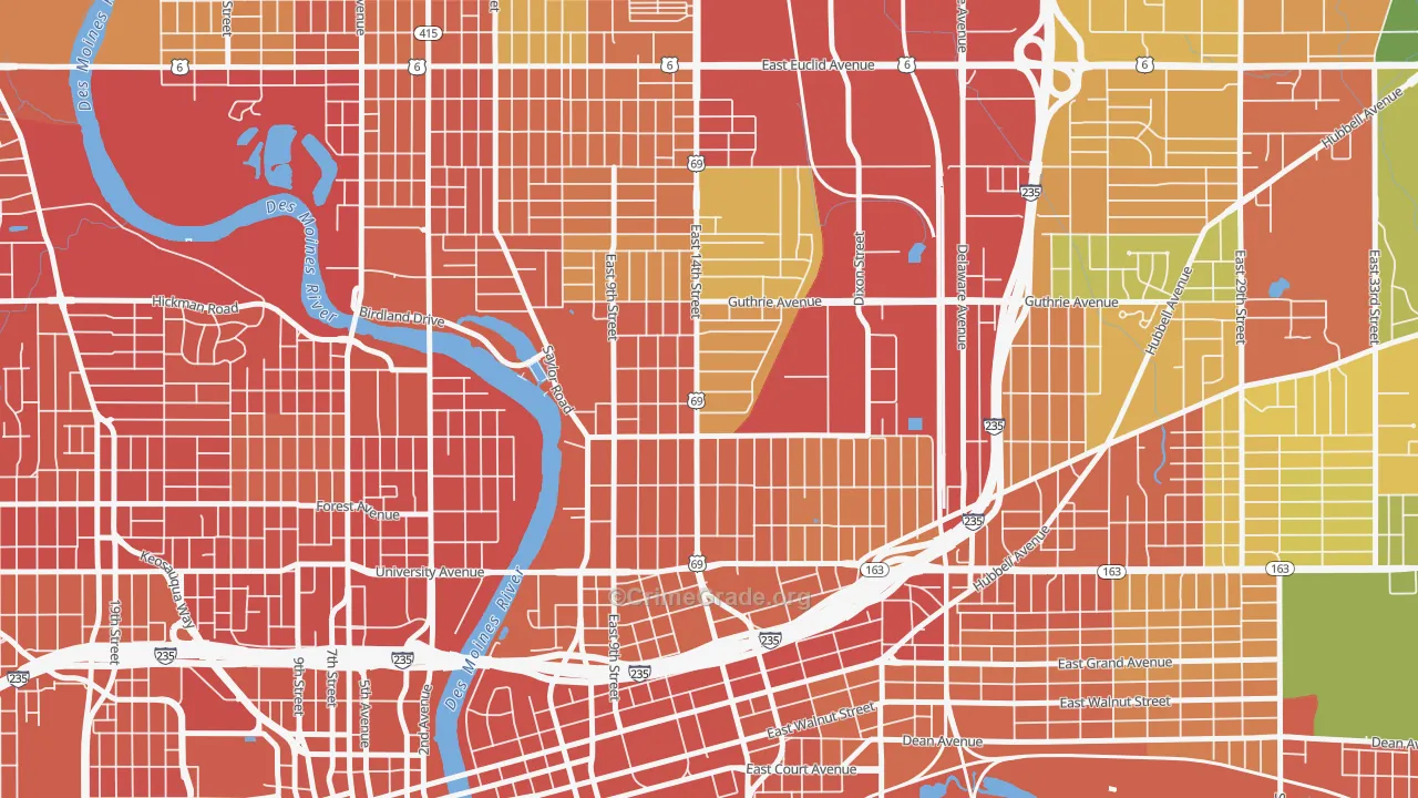 50316, IA Map of Drug-Related Crime Rates