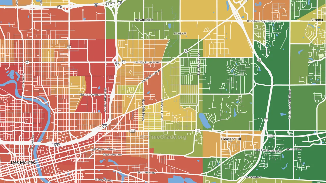 50317, IA Map of Drug-Related Crime Rates