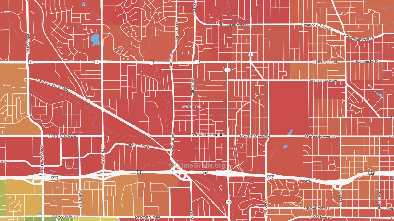 50324, IA Map of Drug-Related Crime Rates