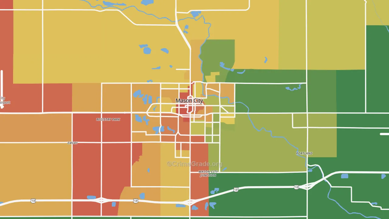50401, IA Map of Drug-Related Crime Rates