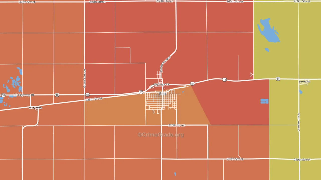50423, IA Map of Drug-Related Crime Rates