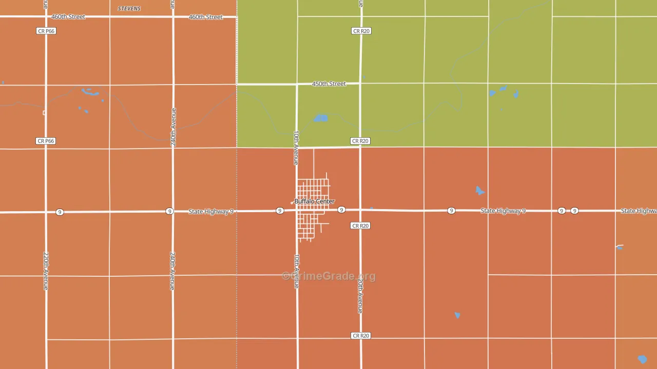 50424, IA Map of Drug-Related Crime Rates