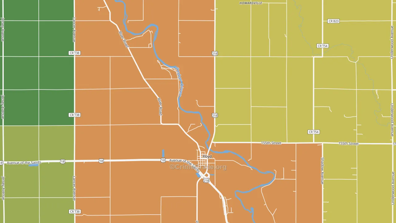 50435, IA Map of Drug-Related Crime Rates