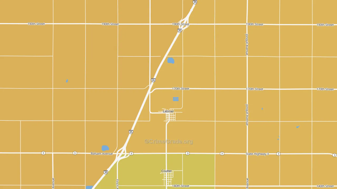 50452, IA Map of Drug-Related Crime Rates