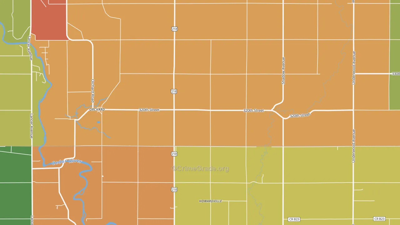 50460, IA Map of Drug-Related Crime Rates