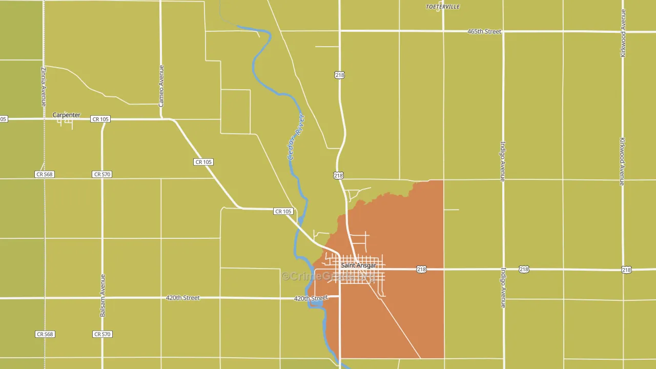 50472, IA Map of Drug-Related Crime Rates
