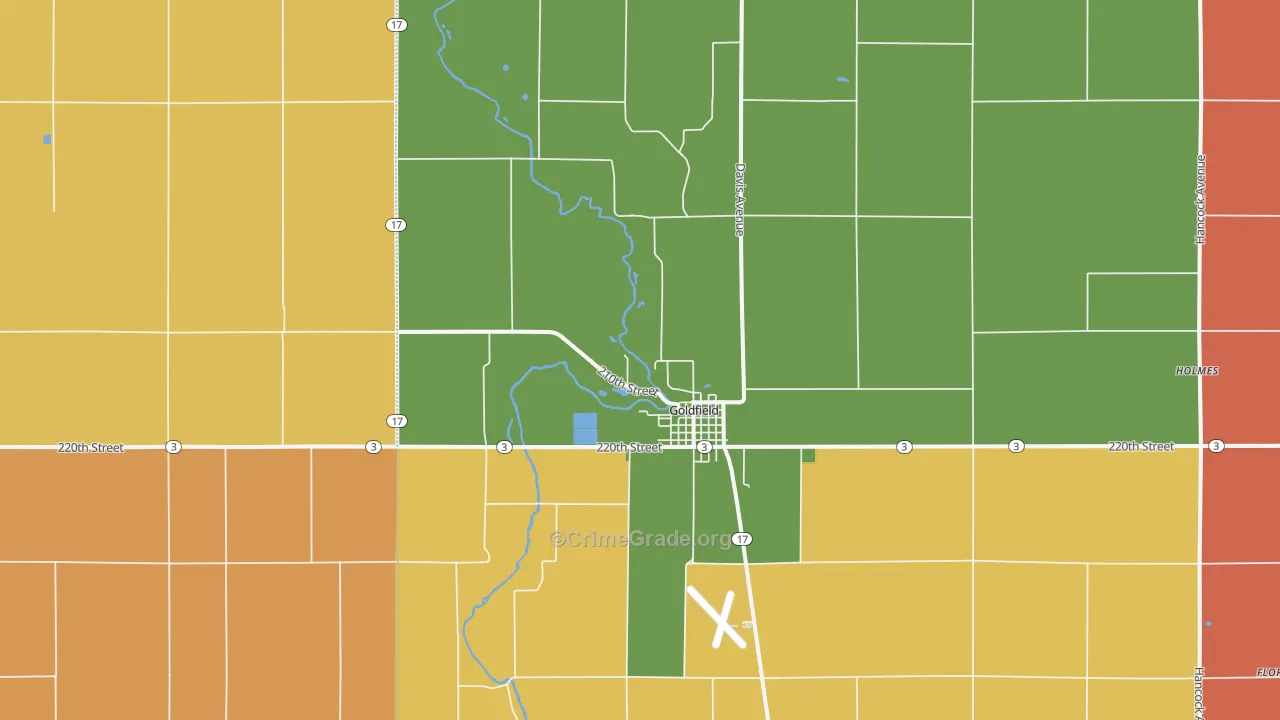 50542, IA Map of Drug-Related Crime Rates