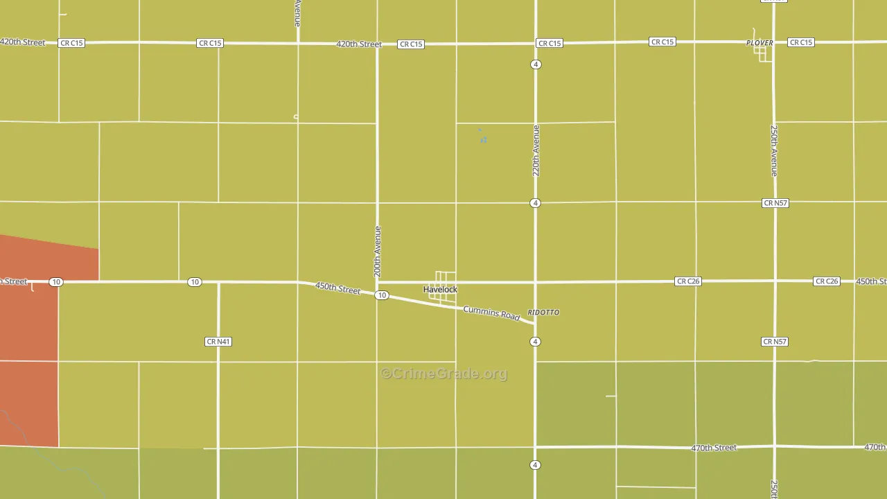50546, IA Map of Drug-Related Crime Rates
