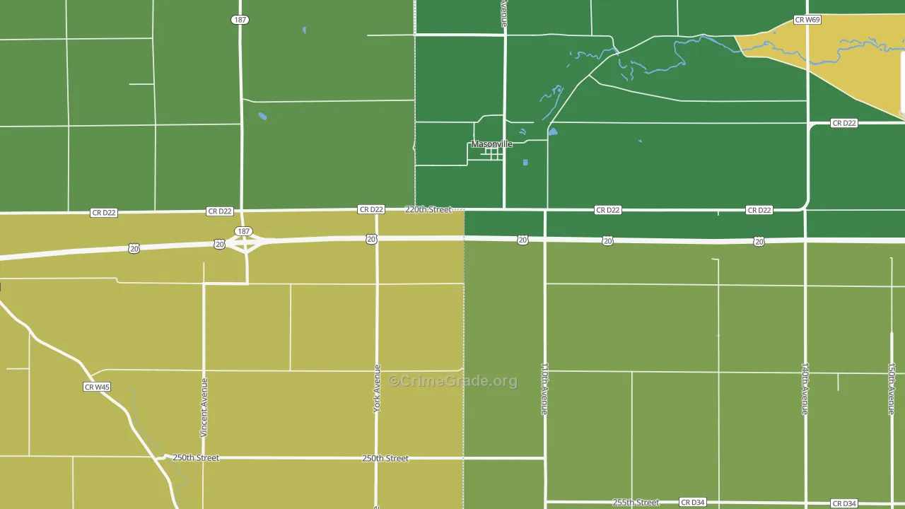 50654, IA Map of Drug-Related Crime Rates