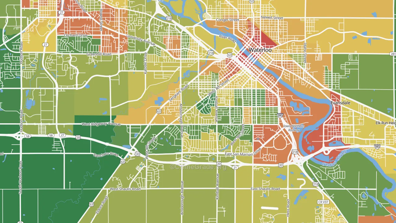 50701, IA Map of Drug-Related Crime Rates