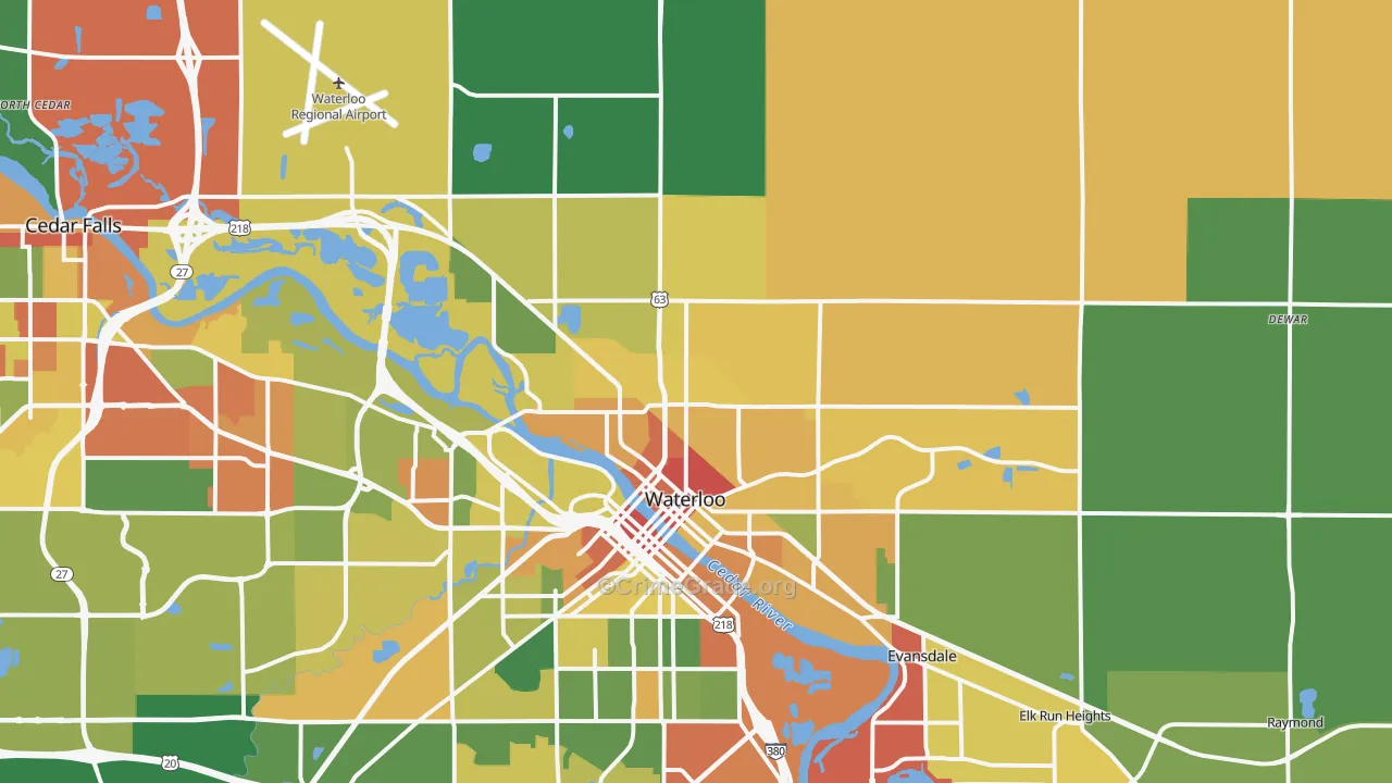 50703, IA Map of Drug-Related Crime Rates